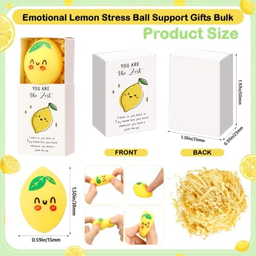24 Sets Positive Gifts Lemon Party Favors with Support Boxes - Image 2