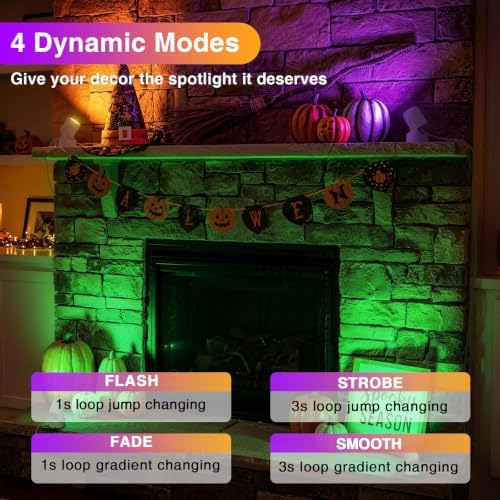 URTOM 4 Pack 6W RGBW Uplighting Indoor Color Changing Up Lights Indoor with Remote Dimmable LED Christmas Spot Lights for Home Aluminum Accent Lighting for Party Plant Decor with 5.9 FT Plug Cord - Image 5
