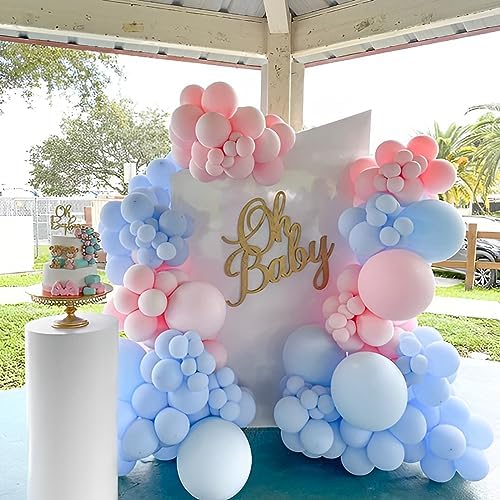 Voircoloria 110pcs Light Blue Baby Blue Latex Party Balloons, 12inch - Image 5