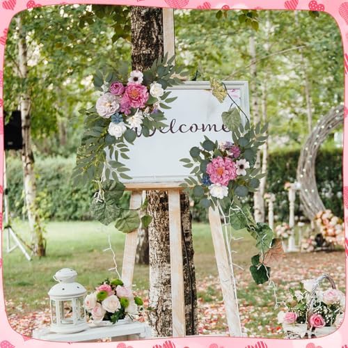 Wedding Arch Decorations 2 Pack, Reusable Artificial Hanging Flowers - Image 3