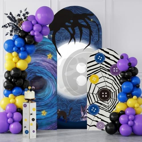 101P Starry Night Arch Backdrop Covers Balloon Garland for Halloween Decor - Image 4