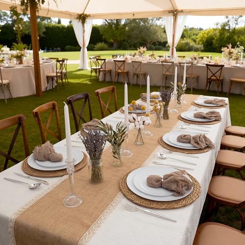I00000 White Plastic Plates,Nice Disposable Plates with Silver Silverware - Image 7