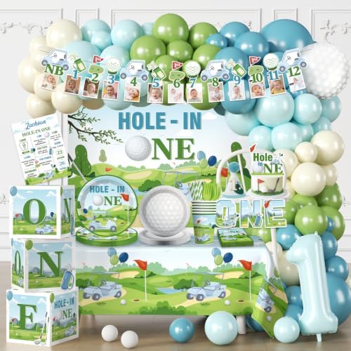 282pcs Hole in One Birthday Decorations for Golf Theme, Serves 25 by Unknown