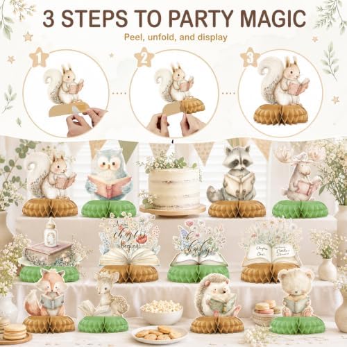 12 Pcs A New Chapter Begins Baby Shower Decorations, Table Centerpieces - Image 2