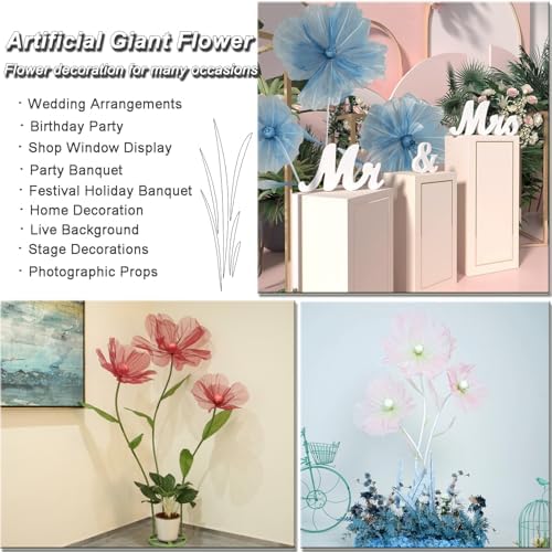 Giant Flowers for Decoration, 5.6 Ft Tall Artificial Silk Flower - Image 3