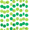 WEVEN Green Paper Garland Circle Dot Party Banner Streamer Backdrop Hanging Decorations, 2.5" in Diameter, 20 Feet in Total by WEVEN
