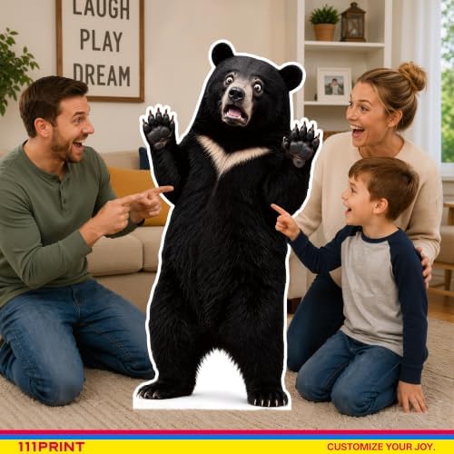Funny Black Bear Life Size Cardboard Cutout Standee, 5FT - Image 5