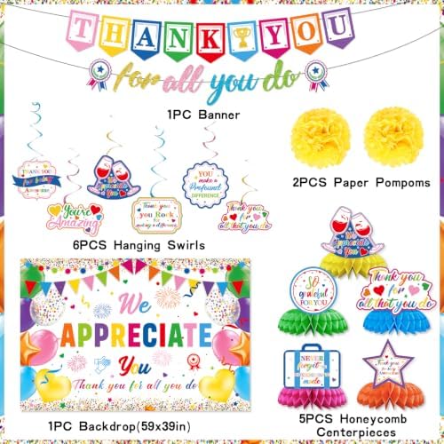 We Appreciate You Banner Decoration,Employee Pastor Appreciation Decoration - Image 2