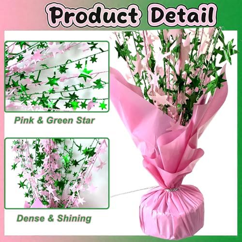 FUBININA Witch Birthday Party Decoration Pink Green Table Centerpiece Spray - Image 3