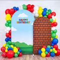2 Set 6ft 7.2 ft Video Game Arch Backdrop Covers Stretchy Fabric by Hillsuren