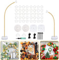 AerWo Balloon Arch Kit 9.35FT & 6FT, Free Bending Half Balloon Arch Stand with Base, Floor Gold Balloon Arch Frame Backdrop for Wedding Birthday Party Baby Shower Yard Lawn Home Christmas Decorations by AerWo