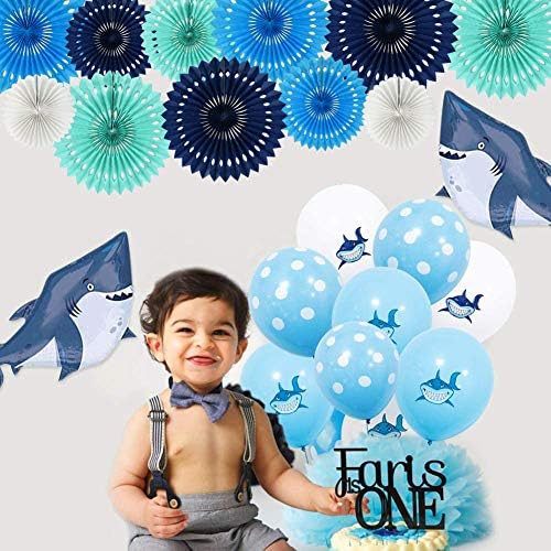 BEISHIDA Honeycomb Round Paper Fans Blue White Hanging Party Decoration - Image 4