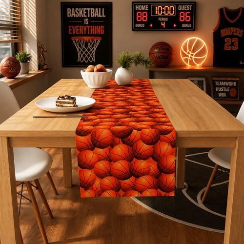 Basketball Party Decorations - Basketball Table Runner - Image 2