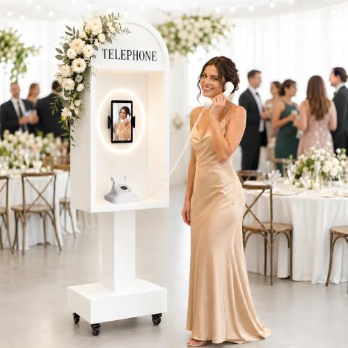 RDYMONKEY Audio Guest Book Stand White Telephone Booth - Image 6