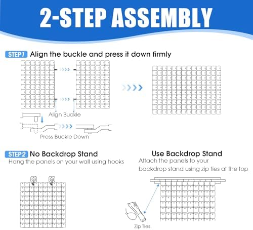 Ozikutech 12 Pcs Silver Shimmer Wall Backdrop Panels for Party Decoration - Image 5