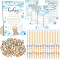 Patelai 321 Pcs Baby Shower Games Supplies, Blue Bear by Patelai
