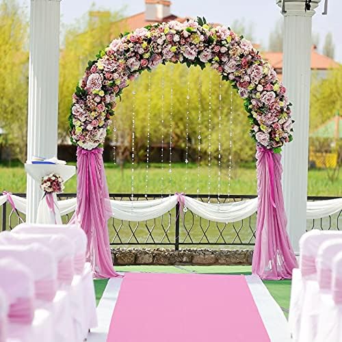 Pink Carpet Runner for Wedding Party Aisle with Tape - Image 6