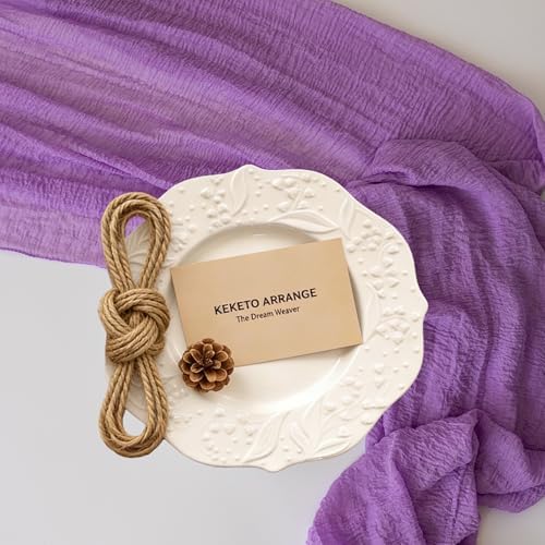 Lilac Cheesecloth Table Runner 120 Inches Fall Party Home Decorations - Image 5
