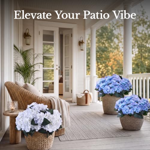 Upgraded 7-Head Hydrangea Artificial Flowers for Outdoor, UV Resistant - Image 6