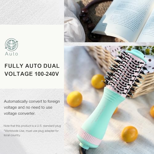 Travel Dual Voltage Hair Dryer Brush,120-240V European Hair Dryer Brush - Image 3