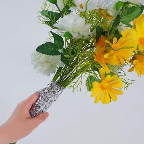 Snowkingdom Silver Table Runner, Sequin Glitter Foil Metallic Runner 11 Inch x 100 Feet, Silver Mesh Table Decorations Centrepiece for Wedding Birthday Party Christmas - Image 6