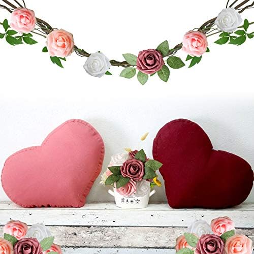 AmyHomie Rose Shades Rose 25pcs Real Looking Artificial Flowers w/Stem - Image 6