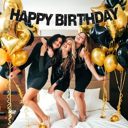 BEISHIDA Glitter Black 116 PCS A-Z DIY Letter Custom Banner Party Decor - Image 6