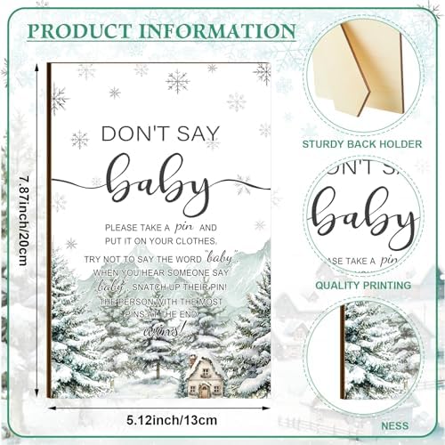 Patelai 321 Pcs Baby Its Cold Outside Baby Shower Decor Winter Themed Game - Image 3