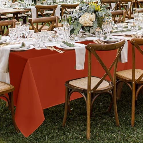 Fitable 8 Pack Rust Tablecloths 70x120 Inch for 6-8 Ft Rectangle Tables - Image 6