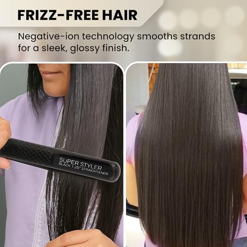 Herstyler Superstyler Onyx Ceramic Flat Iron - Travel Friendly - 1.25 inch - Image 6