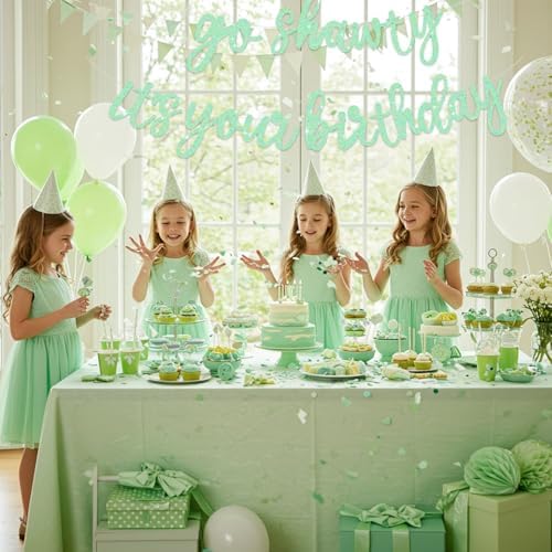 BEISHIDA Light Green Pre-Strung Go Shawty It's Your Birthday Banner Decor - Image 4
