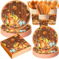 Pickmesh 400 Pcs Fall Pumpkin Plates Napkins Set, Serve 50 Guest by Pickmesh