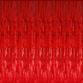 GOER 3.2 ft x 9.8 ft Metallic Tinsel Foil Fringe Curtains Party Photo Backdrop Party Streamers for Birthday,Graduation,New Year Eve Decorations Wedding Decor (1 Pack, Red) by GOER
