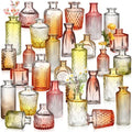 Yaomiao 30 Pcs Glass Bud Vases Centerpieces, Orange Yellow Gradient Series by Yaomiao