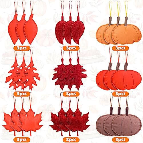 Tudomro 27 Pcs Felt Fall Tree Ornament Decoration, Leaves Pumpkin - Image 4