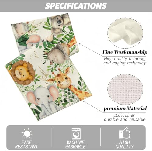 Elephant Giraffe Baby Shower Table Runner, Seasonal Spring Decoration - Image 2