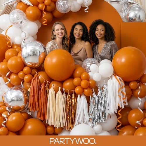 PartyWoo Burnt Orange Balloons 50pcs Terracotta Fall Color 12 Inch - Image 5
