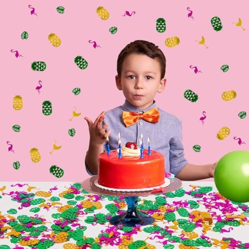 Summer Confetti Pineapple Flamingo Palm Leaf Sprinkles Shape Table Scatters Confetti for Summer Decorations Birthday Party Supplies Decorations Party Sets - Image 7