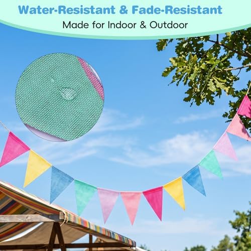RUBFAC 78ft Pastel Pennant Banner Flags - Image 3