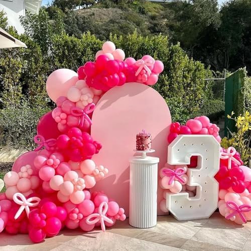 412pcs Pink Balloon Arch Kit 18 12 10 5 Inch Different Sizes pink balloon arch for Valentine's Day Birthday Baby Shower Gender Reveal Wedding Party Decorations - Image 6