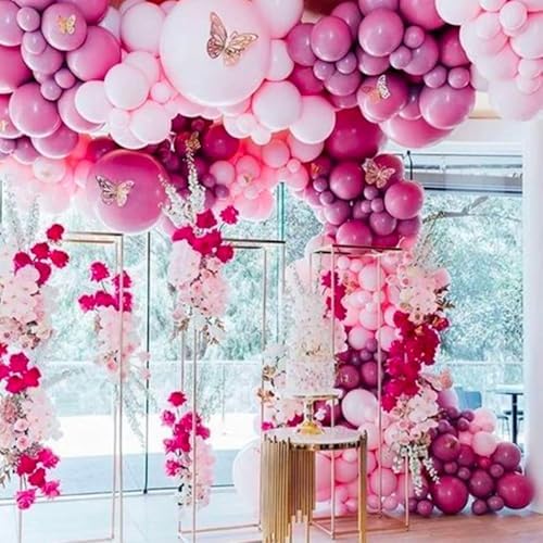 PartyWoo Hot Pink Balloon Arch Kit 140pcs Different Sizes 18 12 10 5 Inch - Image 6