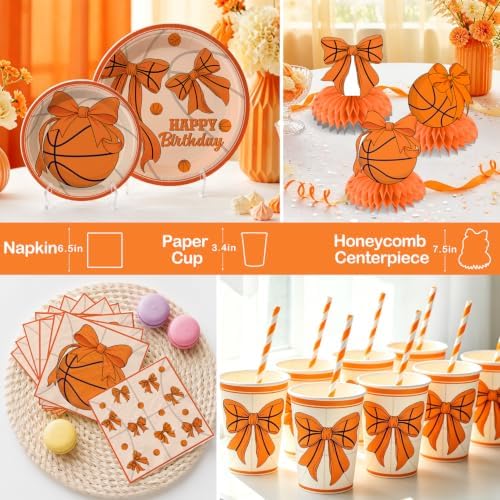 Yingto 215PCS Basketball Birthday Decorations for Girl Serves 25 - Image 5