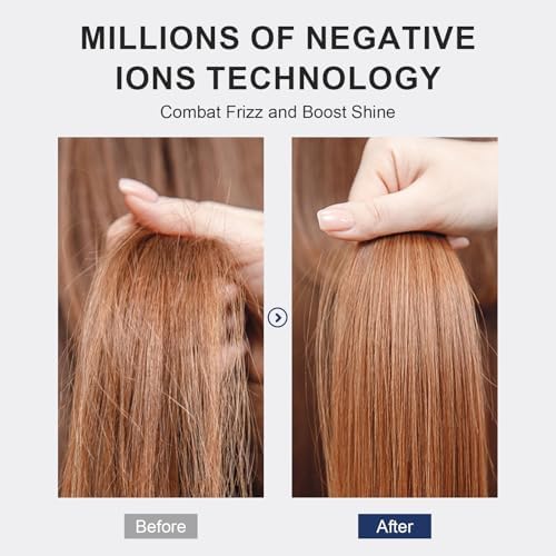 Dual Voltage Travel Hair Dryer Brush, 2 Inch Oval Shape Mini Hot Air Brush - Image 6