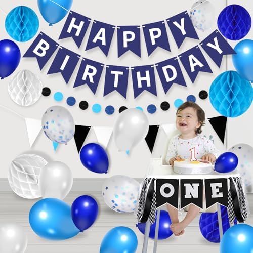 33 Packs Birthday Party Decorations Hanging Banner Circle Dot Triangles - Image 5
