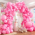 412pcs Pink Balloon Arch Kit 18 12 10 5 Inch Different Sizes pink balloon arch for Valentine's Day Birthday Baby Shower Gender Reveal Wedding Party Decorations by PAXILE