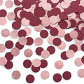 Rose Gold and Burgundy Confetti Table Decoration, 1.2'', 200pc by MOWO