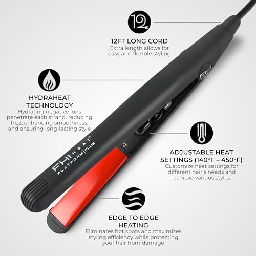 FHI Heat Platform Plus Curve Pro 1" Hair Styler, Straightener, Flat Iron - Image 4