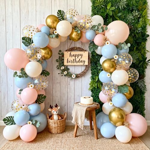 Gender Reveal Pink and Blue Balloon Arch Kit 129 PCs - Image 6