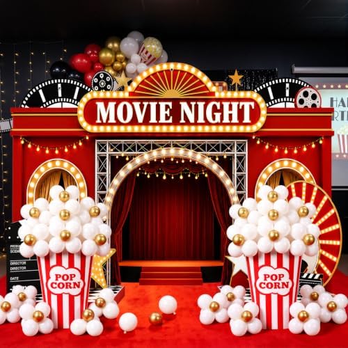 Novabright 103 Pcs Movie Night Party Decorations Movie Themed Backdrop - Image 6