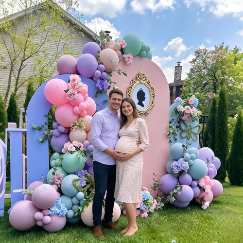 Fairy Wonderland Balloon Arch Kit, 128Pcs Pastel Pink Purple Green Balloon Garland Kit for Baby Girls Fairy First Birthday Spring Garden Tea Party Bride Baby Shower - Image 4